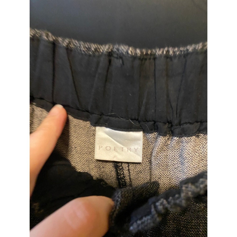 Poetry Linen Wool Tapered Trousers 6 Gray Textured Minimalist Lagenlook Academia - Picture 3 of 5